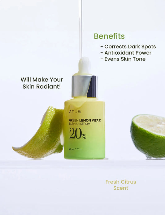 Green Lemon Vitamin C Blemish Serum (20 g) - piel radiante y tono uniforme