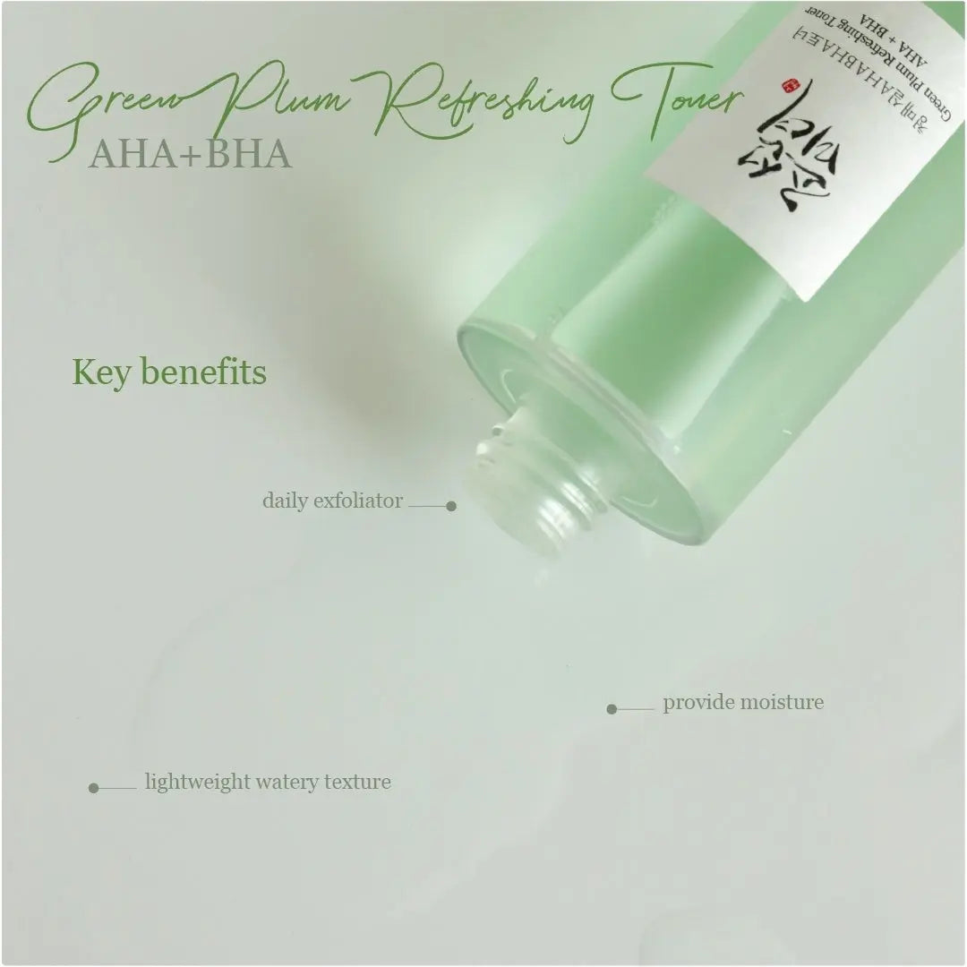 Green plum refreshing toner : AHA + BHA (150ml) - eliminar las células muertas