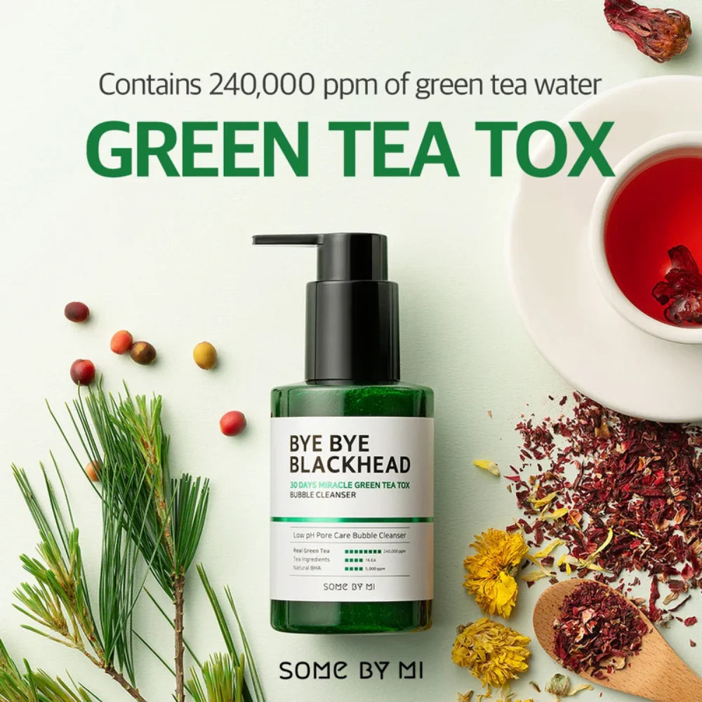 Bye Bye Blackhead 30 Days Miracle Green Tea Tox Bubble Cleanser 120g, 120 g