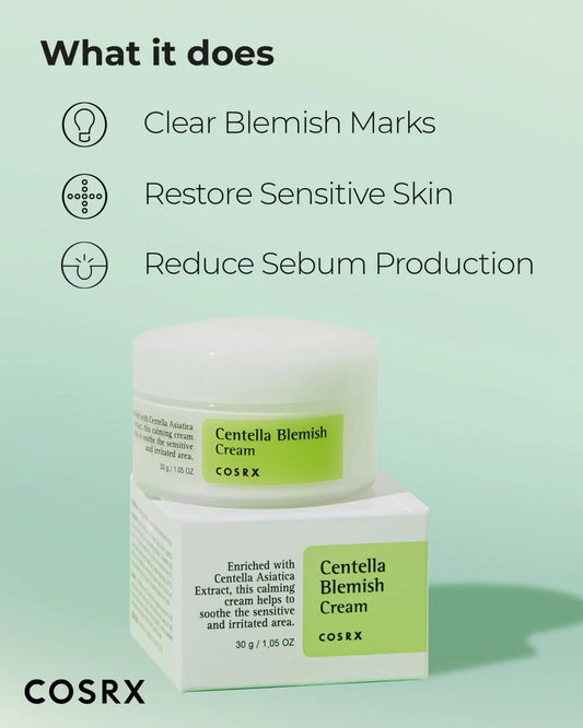 Centella Blemish cream 30ml - reducir rojeces