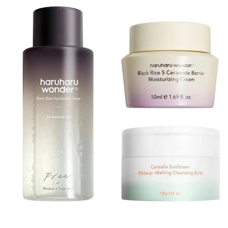 Haruharu Wonder Bundle– Cleansing Balm + Hyaluronic Toner + Ceramide Barrier Cream