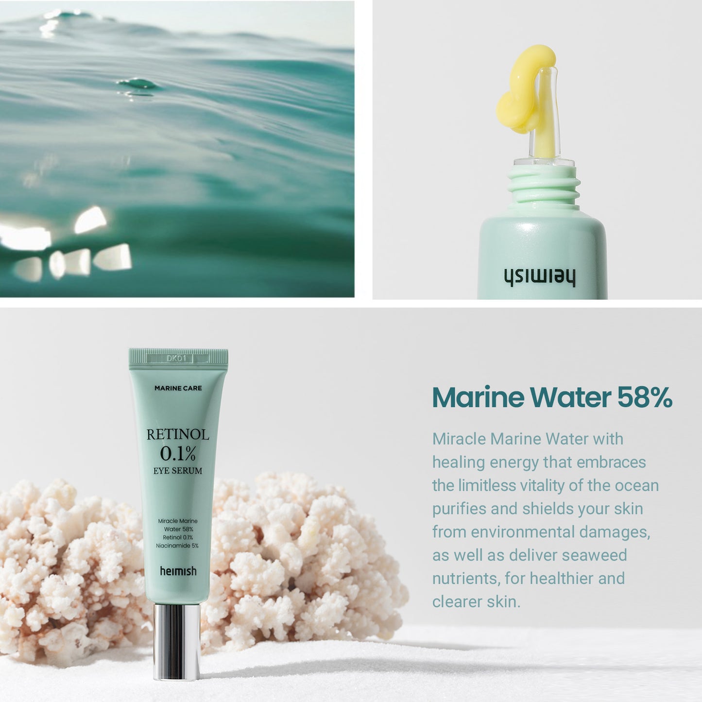 Marine Care Retinol Eye Serum 30ml - Reducción visible de líneas