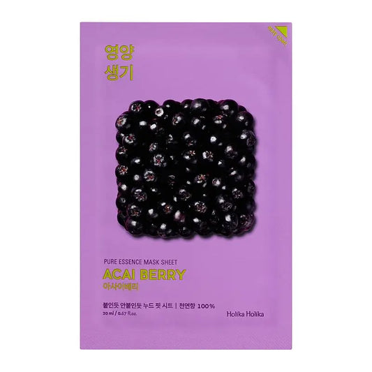 Pure Essence Mask Sheet Acai Berry 20ml - revitalizante