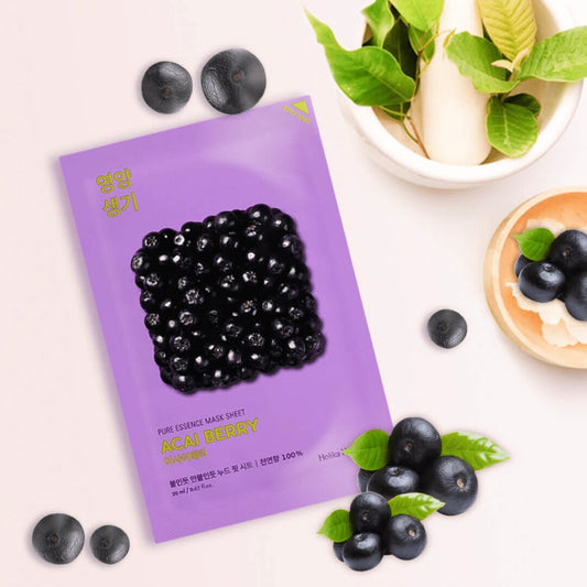 Pure Essence Mask Sheet Acai Berry 20ml - revitalizante