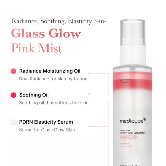 PDRN Pink Glutathione Serum Mist (100ml) – Hidrata e ilumina