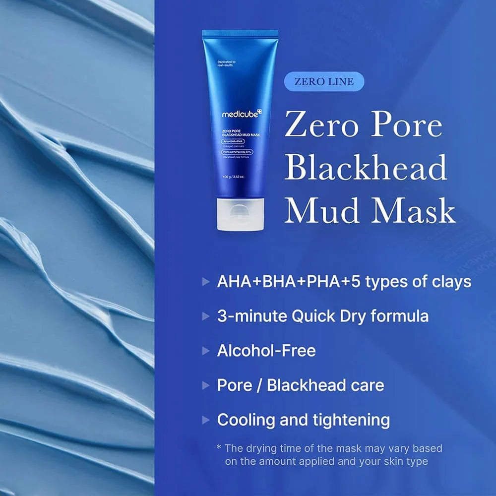 Zero Pore Blackhead Mud Mask (100g) : purifica los poros y calma