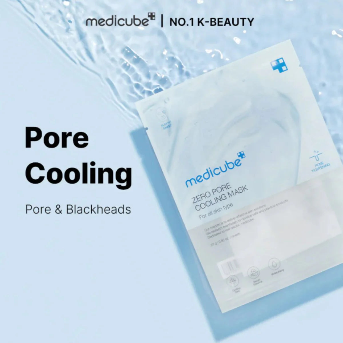 Medicube Zero Pore Cooling Mask (27g): suaviza y afina los poros