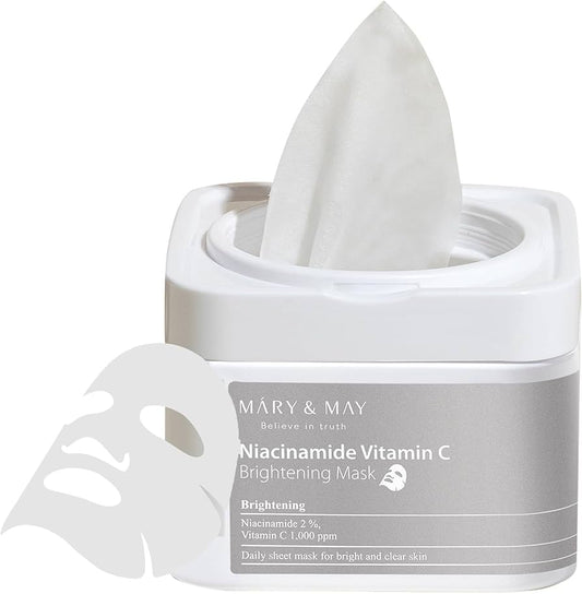 Niacinamide Vitamin C Brightening Mask (30 stuks) - iluminadora intensiva
