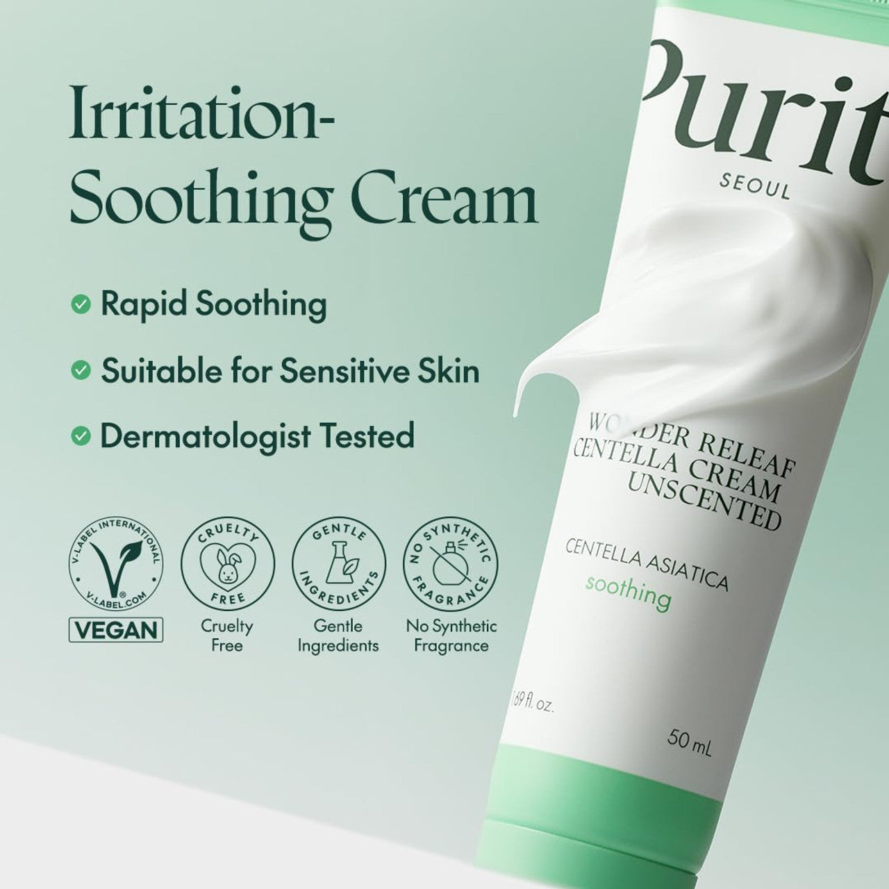 Wonder Releaf Centella Cream Unscented 50ml - calma y fortalece