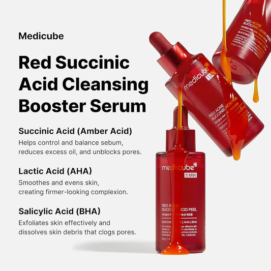 Red Acne Succinic Acid Peel (40g): limpieza profunda