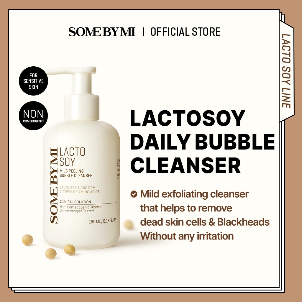 Lacto Soy Mild Bubble Peeling Cleanser 180ml - Exfolia suavemente
