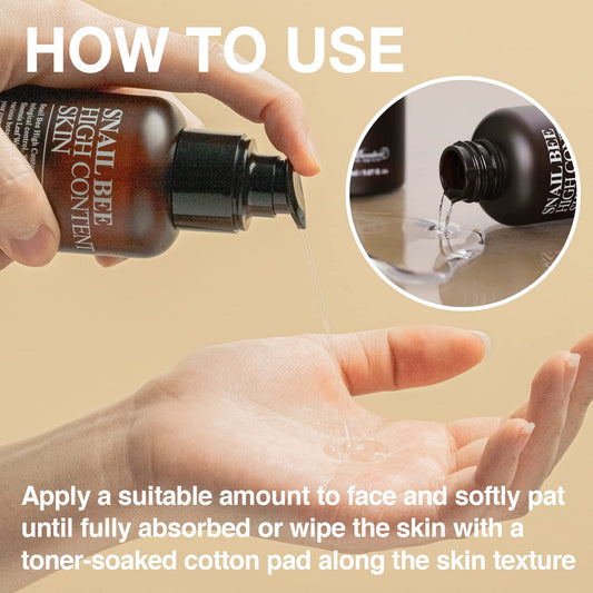 Snail Bee High Content Skin Toner 150ml - reparador y calmante