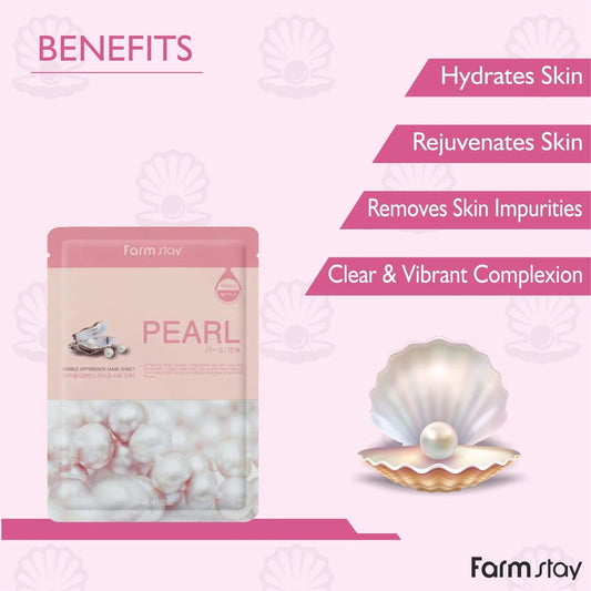 Visible Difference Mask Sheet Pearl 1ea 23g -iluminadora e hidratante