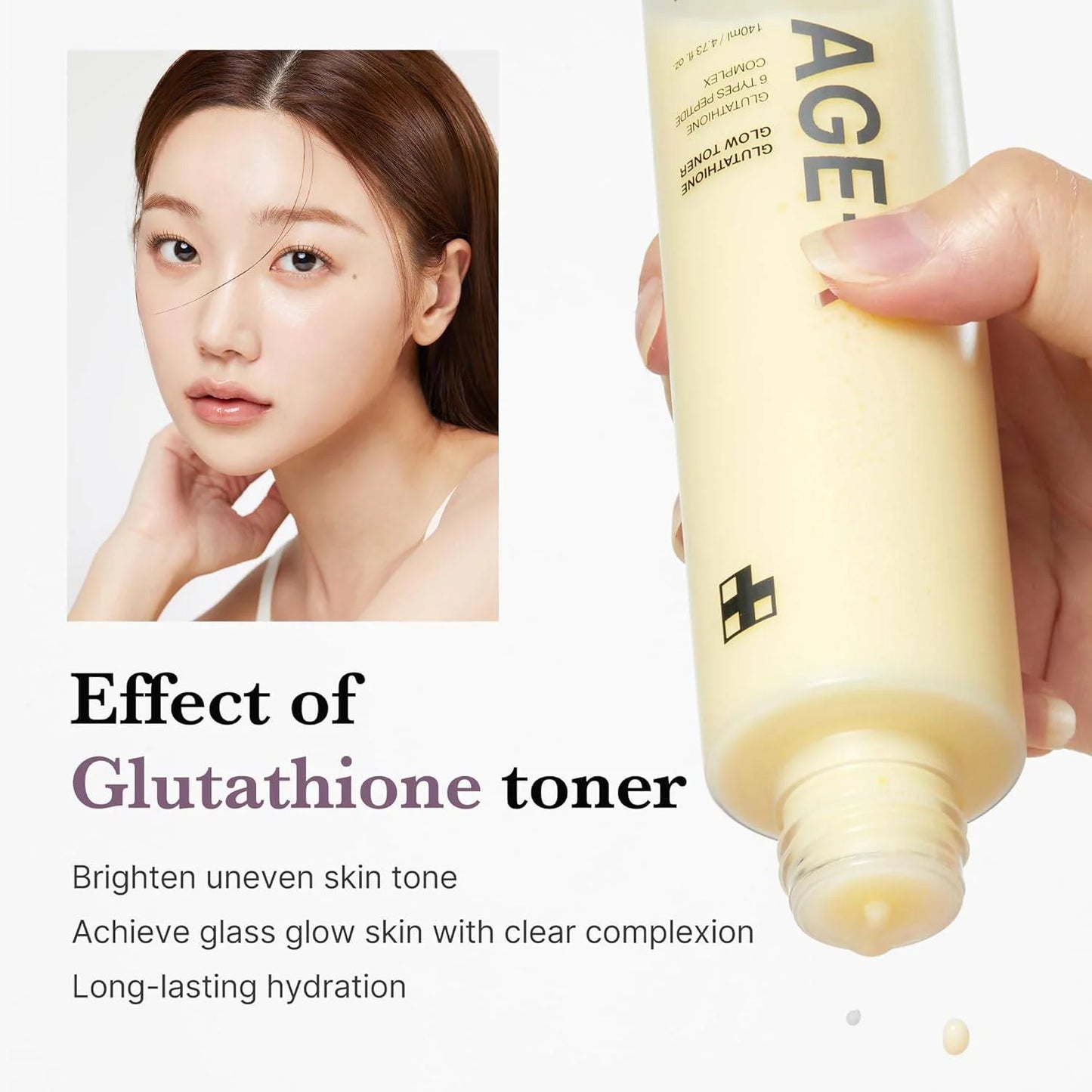 AGE-R Glutathione Glow Toner (140ml): hidrata e ilumina