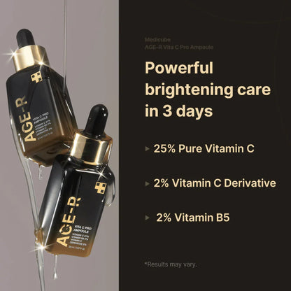 AGE-R Vita C Pro Ampoule (20ml): reduce las manchas y fortalece