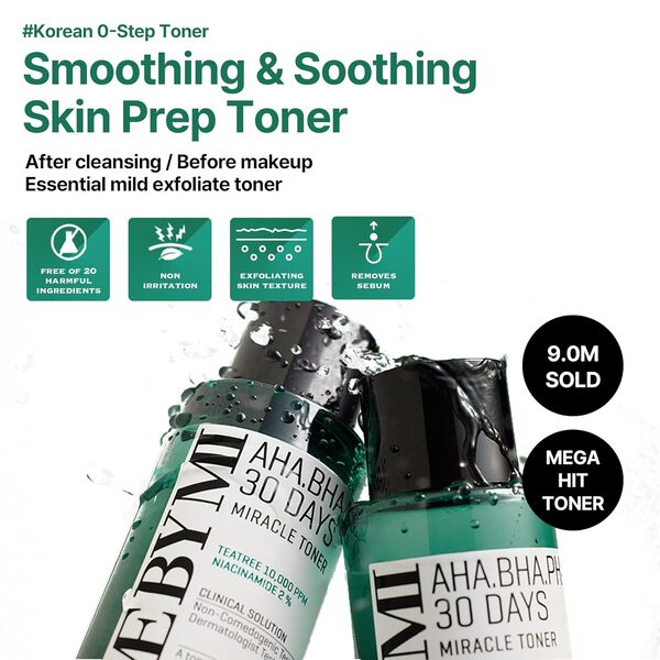  AHA.BHA.PHA 30 Days Miracle Toner 150ml  – Exfoliante y Calmante