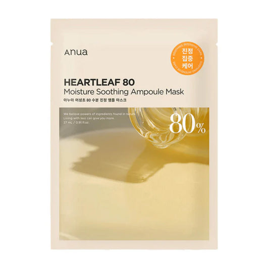 Heartleaf 80 Moisture Soothing Ampoule Mask 27 ml - calmante e hidratante 