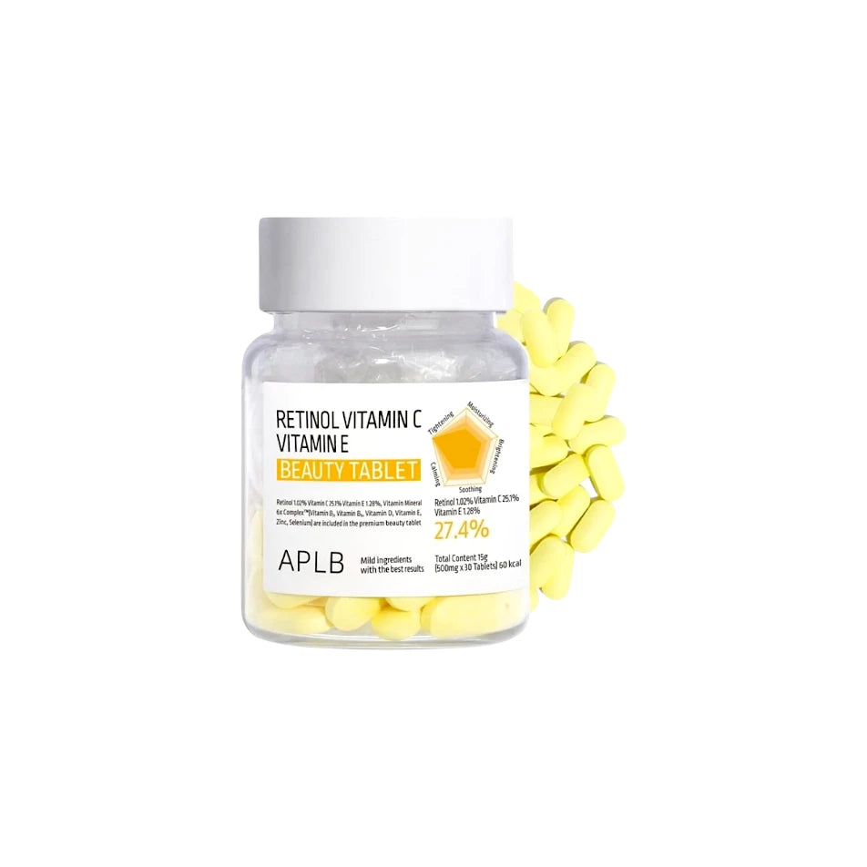 Retinol Vitamin C Vitamin E Beauty Tablet - firmeza y elasticidad 