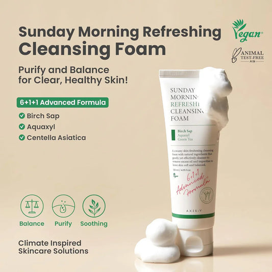 Sunday Morning Refreshing Cleansing Foam 120ml - Calma irritaciones