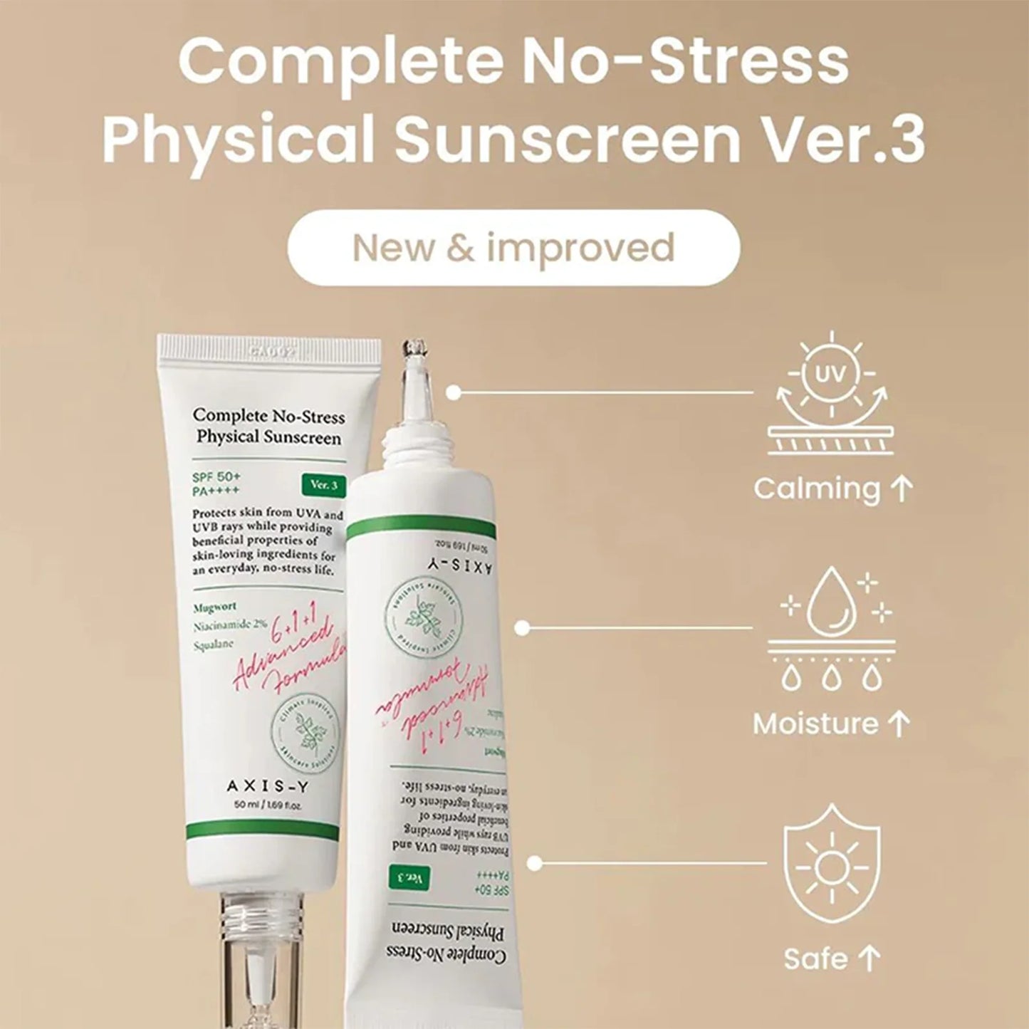 Complete No-Stress Physical Sunscreen 50ml - 100% mineral