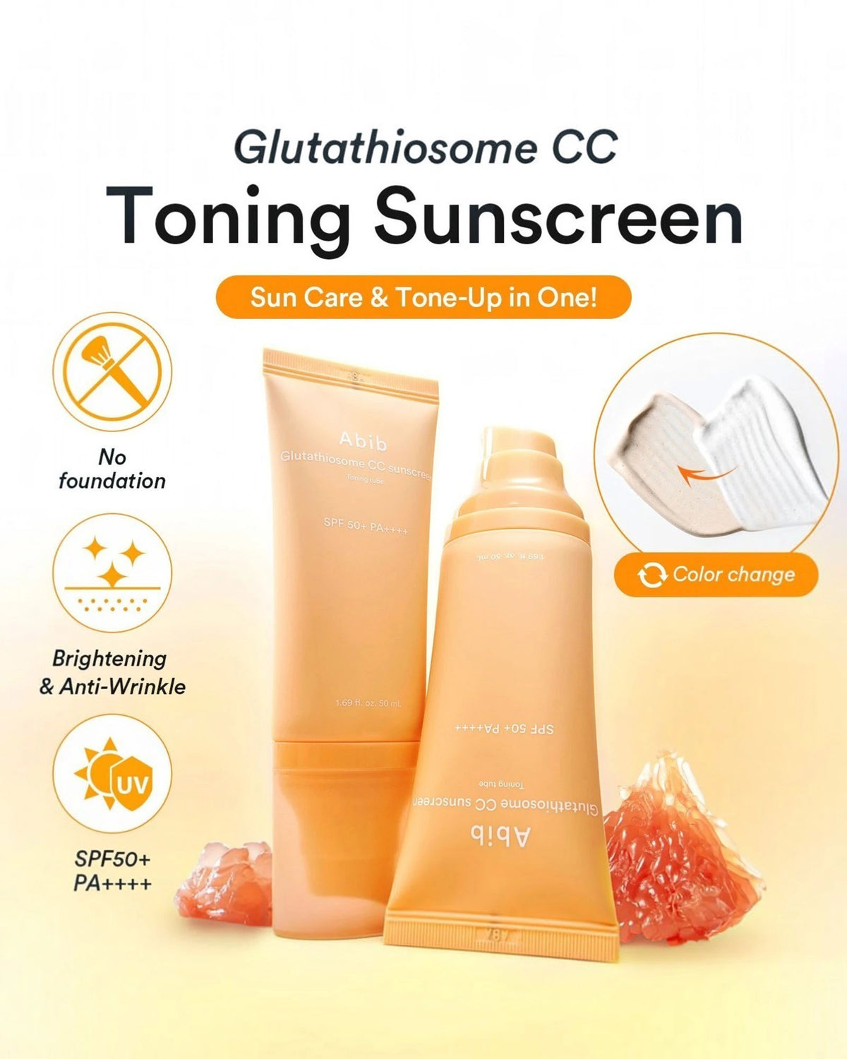 Glutathiosome CC Sunscreen Toning Tube SPF50+ PA++++ (50ml)