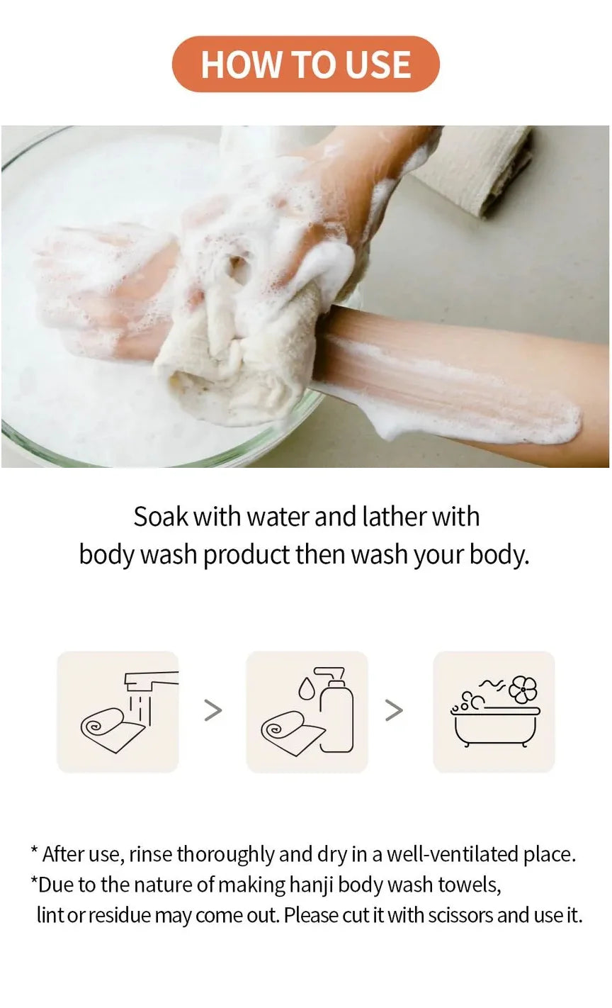 Hanji Body Wash Towel - toalla exfoliante corporal