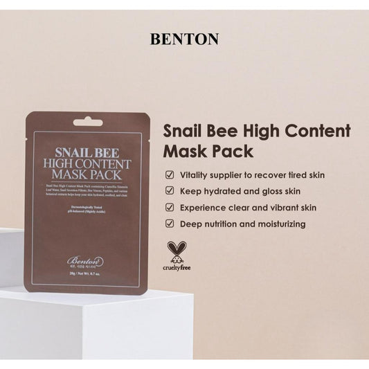 Snail Bee High Content Mask Pack 20g (1ea) -  reparadora, calmante 