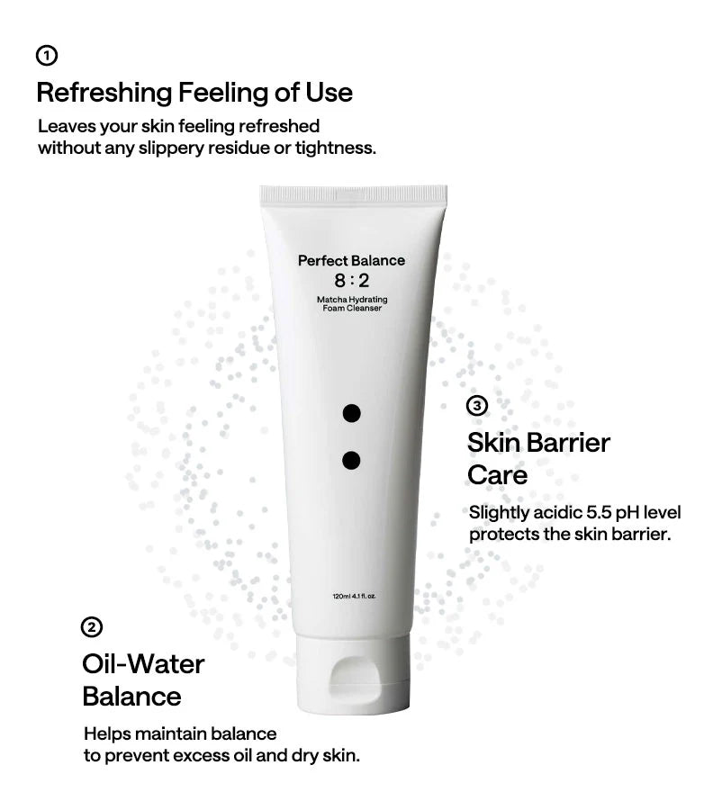 Matcha Hydrating Foam Cleanser 120ml - suave e hidratante 