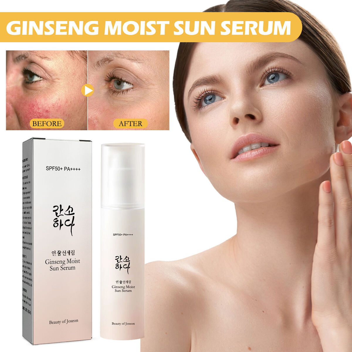 Ginseng Sun Serum SPF 50+ PA++++ (50ml) -  Aporta glow natural 