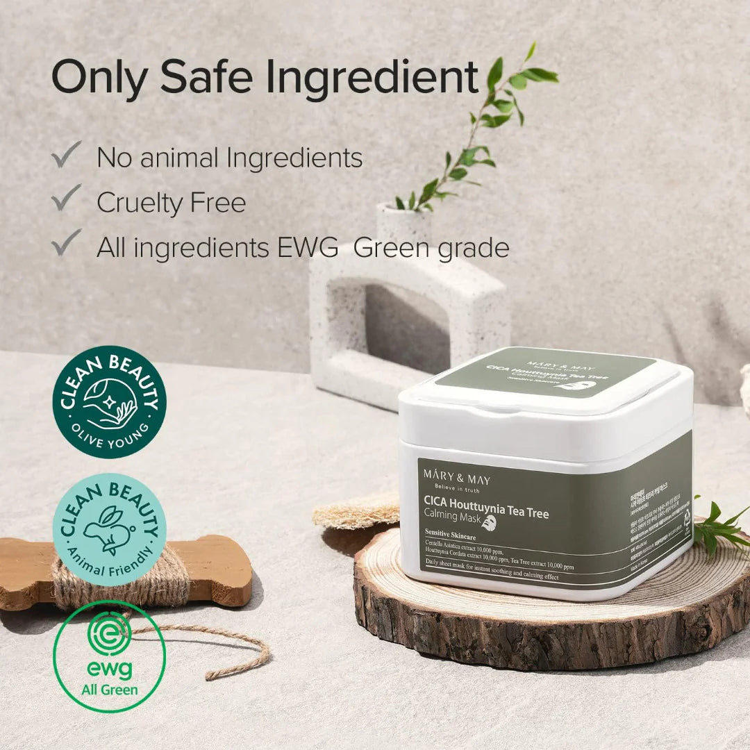 CICA Houttuynia Tea Tree Calming Mask (30EA) -  Calma irritaciones 