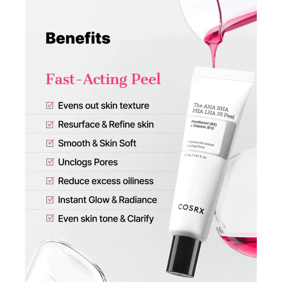 The AHA BHA PHA LHA 35 Peel 30 ml- Exfoliación Profunda