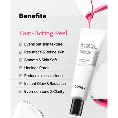 The AHA BHA PHA LHA 35 Peel 30 ml- Exfoliación Profunda