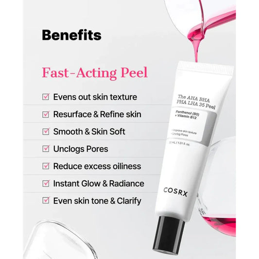 The AHA BHA PHA LHA 35 Peel 30 ml- Exfoliación Profunda