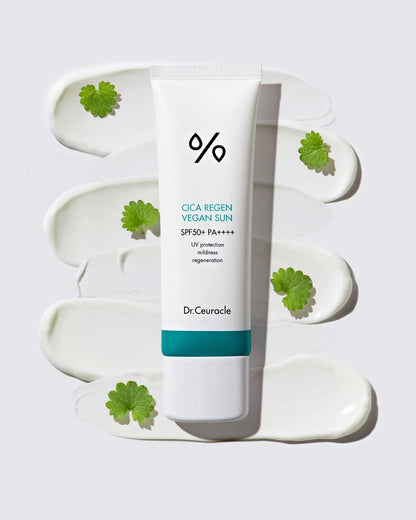 Cica Regen Vegan Sun – Crema solar calmante FPS 50+ 50 ml