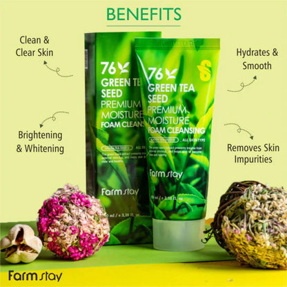 Green Tea Foam Cleanser - purificante e hidratante (100 ml)