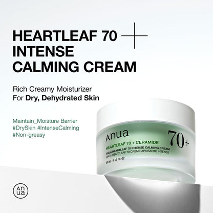 Heartleaf 70% Intense Calming Cream 50 ml -calmante e hidratante