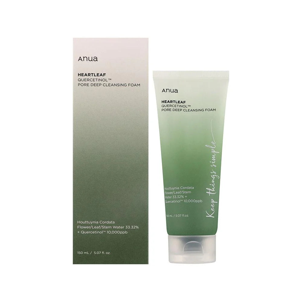 Heartleaf Quercetinol Pore Deep Cleansing Foam (150 ml)-purificante y calmante