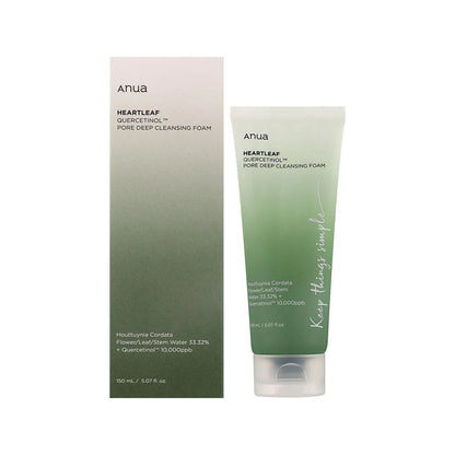 Heartleaf Quercetinol Pore Deep Cleansing Foam (150 ml)-purificante y calmante
