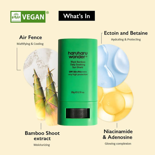 Black Bamboo Daily Soothing Sun Shield (20g) - textura ligera