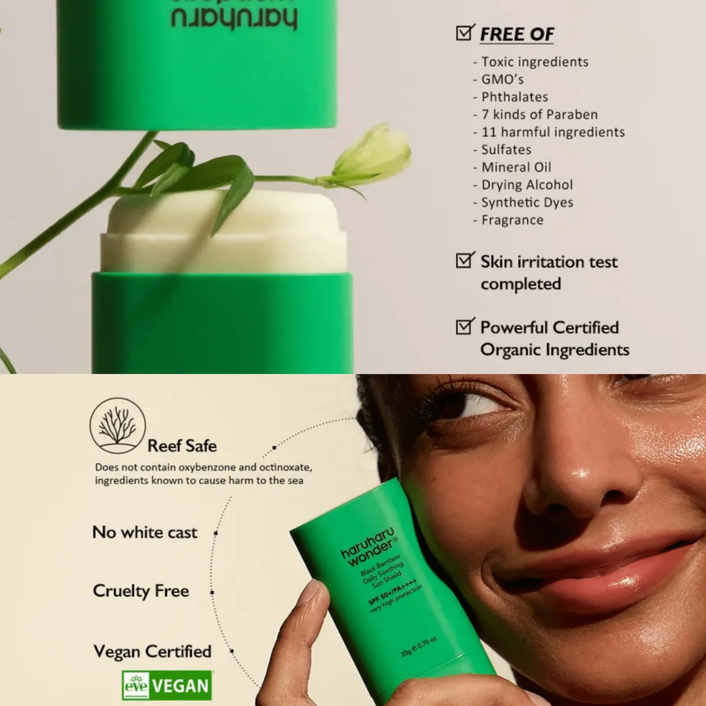 Black Bamboo Daily Soothing Sun Shield (20g) - textura ligera