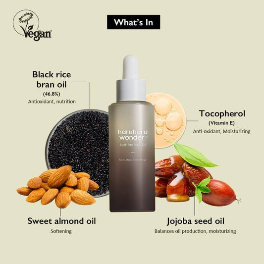 Black Rice Facial Oil (30ml) - Nutritivo y revitalizante