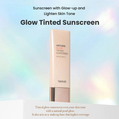 Artless Glow Tinted Sunscreen Shine Beige SPF50+, 40ml - brillo natural