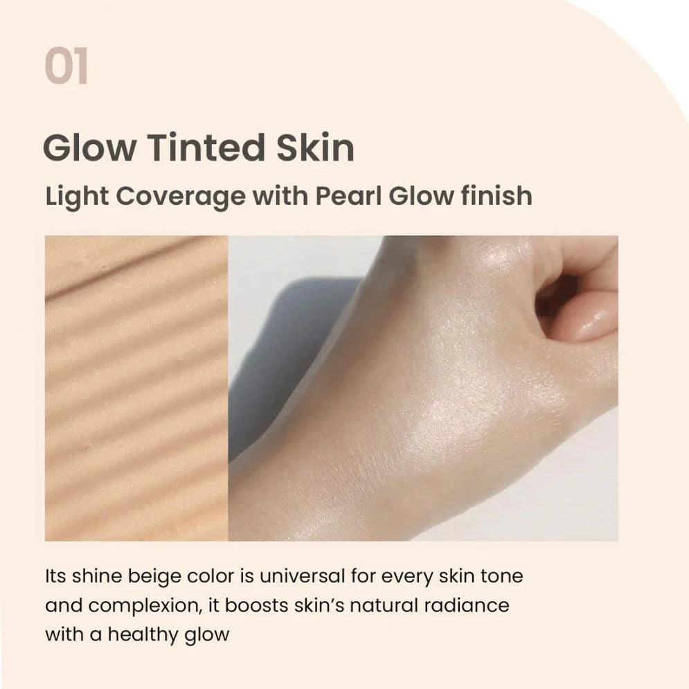 Artless Glow Tinted Sunscreen Shine Beige SPF50+, 40ml - brillo natural