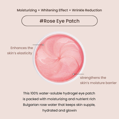 Bulgarian Rose Hydrogel Eye Patch 60ea - Hidrata y ilumina