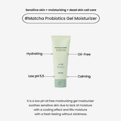 Matcha Biome Oil-Free Calming Gel Moisturizer 100ml -  hidratación fresca 