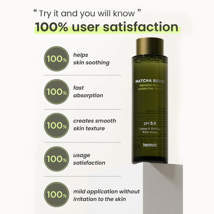 Matcha Biome Redness Relief Hydrating Toner 150ml -Reduce la irritación.