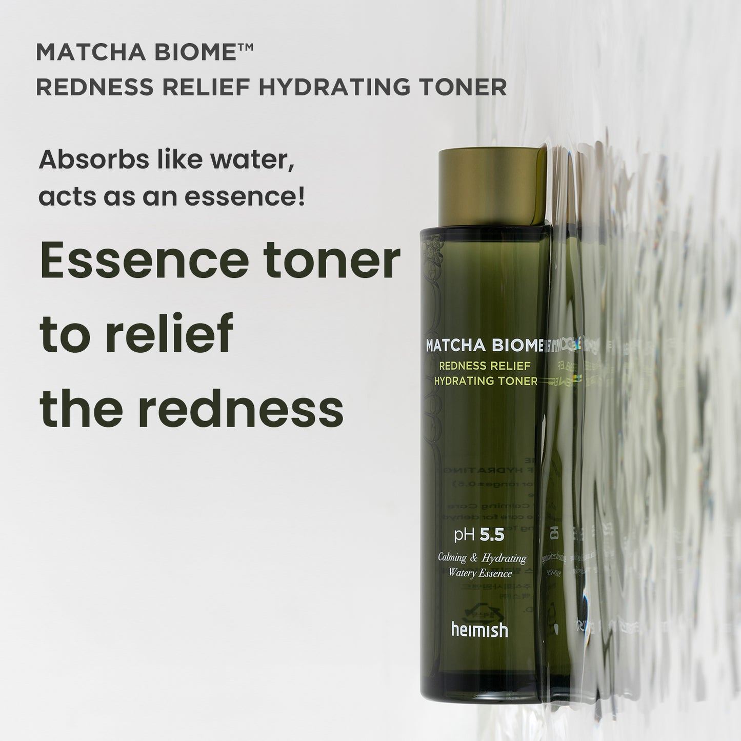 Matcha Biome Redness Relief Hydrating Toner 150ml -Reduce la irritación.
