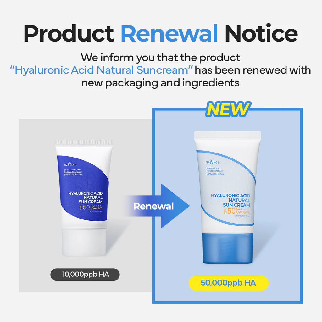 Hyaluronic Acid Natural Sun Cream 50ml – Protección solar hidratante