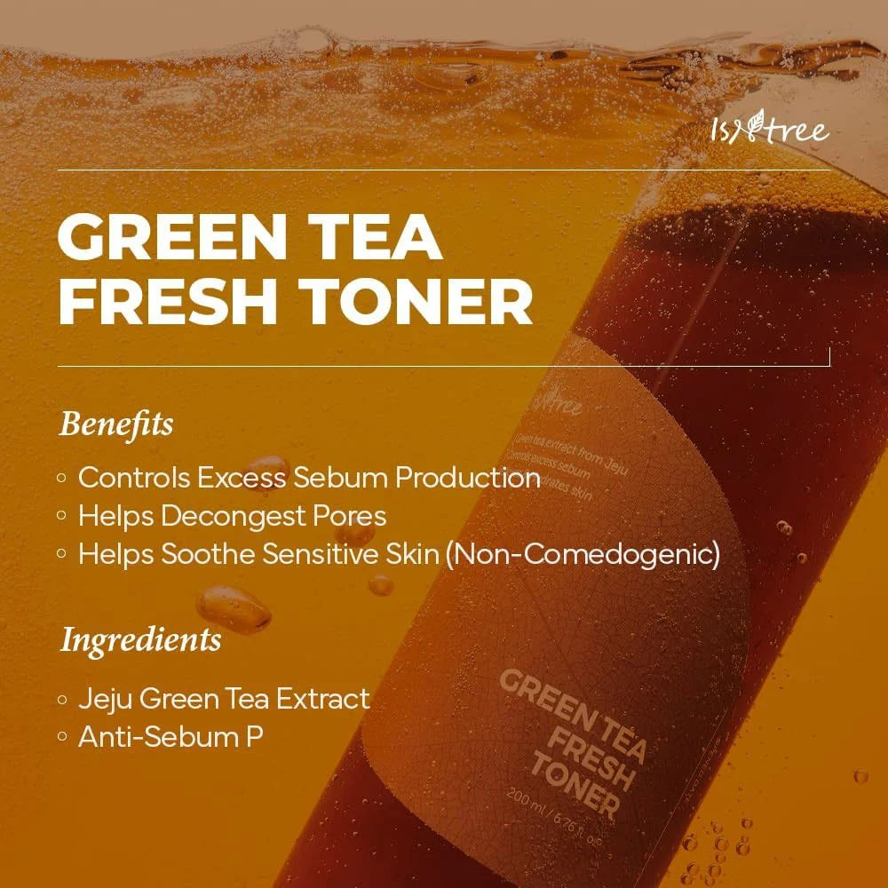Green Tea Fresh Toner (200 ml) - Calma irritaciones