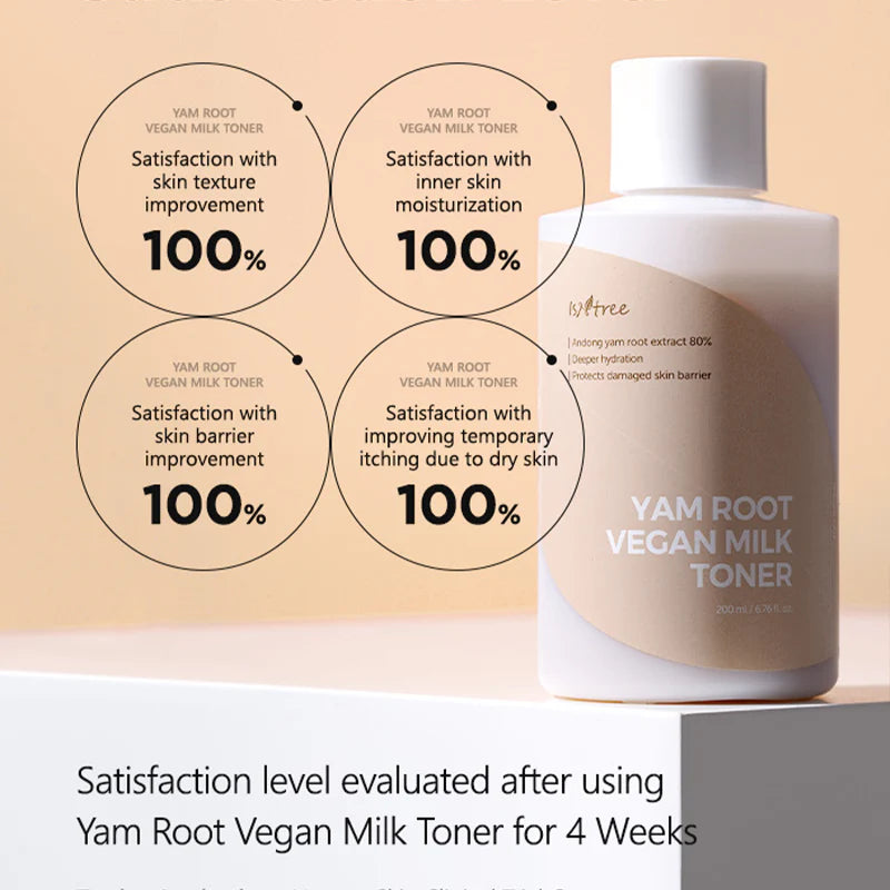 Yam Root Vegan Milk Toner 200ml: calmante e hidratante